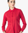 Fabindia Red Embroidered Shirt